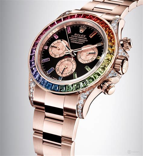 rolex white gold rainbow daytona|Rolex daytona rainbow 116595.